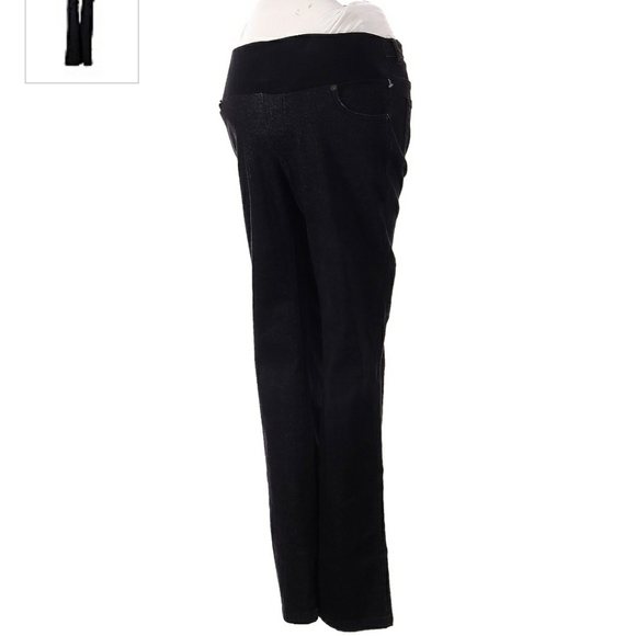 Duo Maternity Denim Black Jeans Stretch Women's Small S Pregnancy Pants Flared - Picture 1 of 5